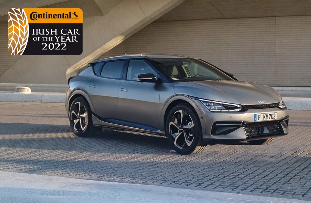 CaroftheYear_IE's tweet photo. The winner of the Continental Tyres Irish Car of the Year for 2022 is the @kia_ireland EV6.

A massive congratulations to the team at Kia for picking up this prestigious award!

#IrishCOTY2022 https://t.co/rbjaioXOJ1