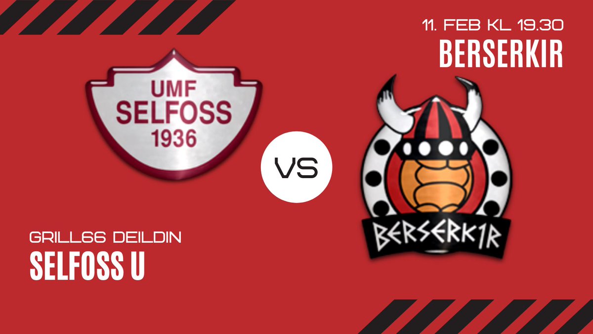 ⚫🔴Gameday!⚫🔴
🆚@Selfosshand U
🏆Grill66 deildin
🕗kl 19.30
🏟 Set höllin

Berserkir henda sér yfir Hellisheiðina og sækja tvo punkta.
 
#handbolti #grill66 #seinnibylgjan