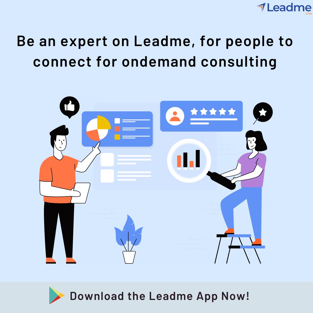 Leadmelive's tweet photo. Join and Consult millions of students, working professionals, Download the leadme app now https://t.co/bP0y3gm5mb and apply to be an expert from the profile section after the signup. 

#coaching #mentoring #community #leadmelive #teaching #edtech #edtechchat https://t.co/yaD7gu9PN2