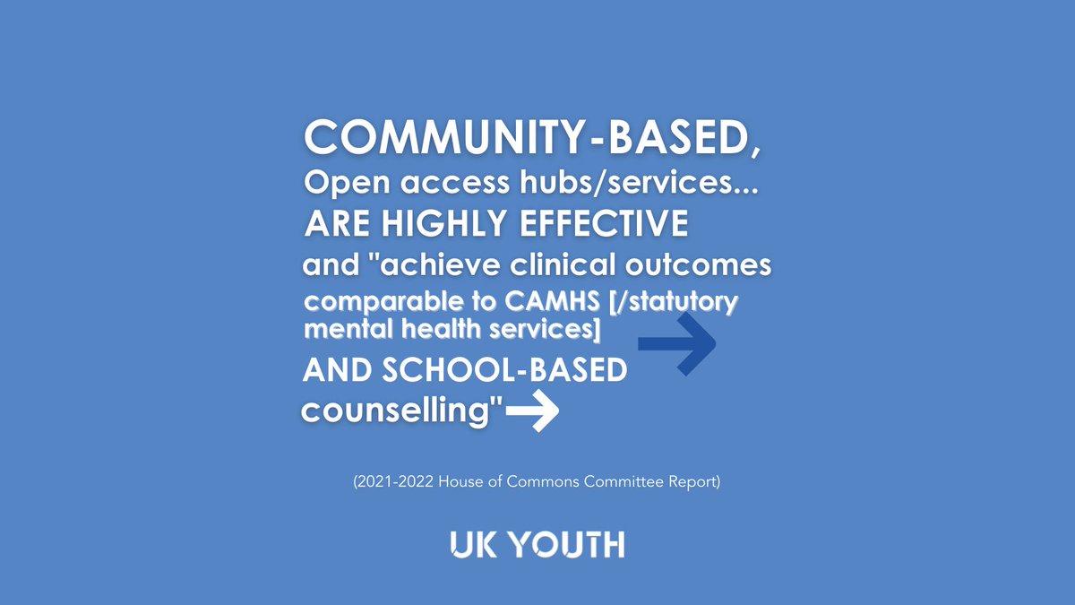 UKYouth's tweet image. Mental Health Awareness Alert!📣

Did you know community-based access hubs achieve clinical outcomes comparable to Children and Adolescent Mental Health Services (CAMHS)?🔍

#ChildrenMentalHealthWeek #CMHW22