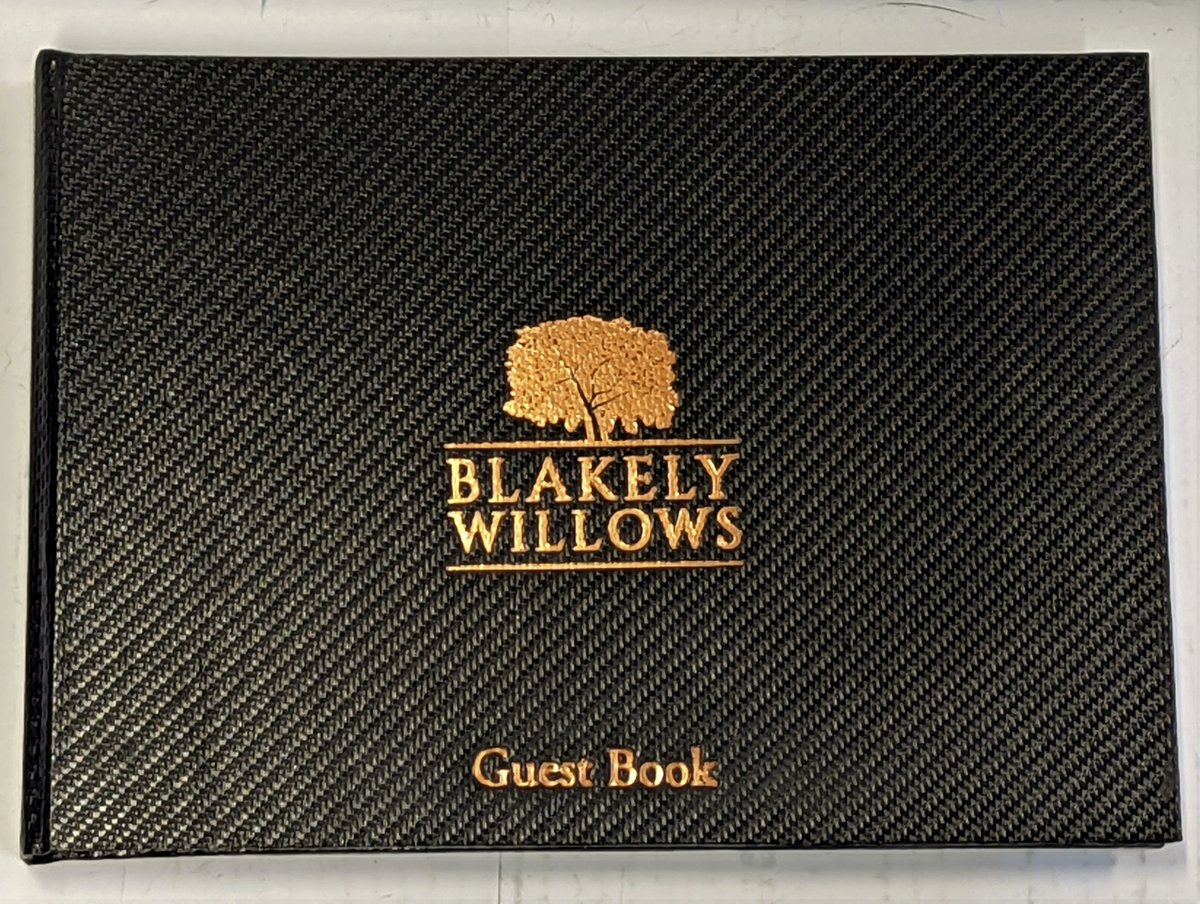 HartlepoolPrint's tweet photo. Check out this #stunning, hand-foiled, hand-stitched guest #book that we've produced for Blakely Willows, a #luxury self-catering cottage in #Northumberland. We #stitch and #foil our books using techniques handed down through generations of printers. Get in touch to find out more https://t.co/baGkEsf2Lt