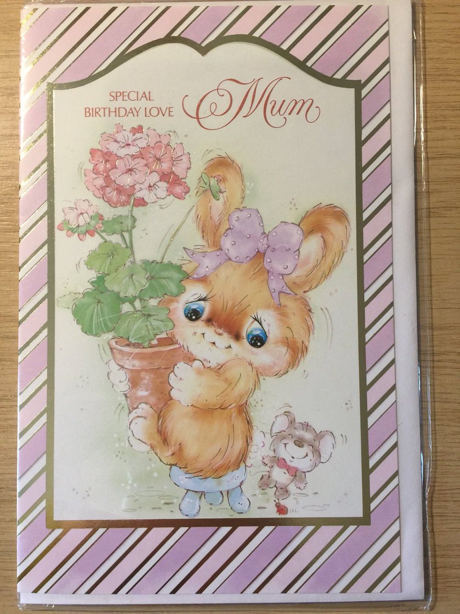 WatsonsVintage's tweet photo. An ADORABLE Card for a Rabbit loving Mum in my #etsyshop : RARE Vintage Circa 1980s 'Special Birthday Love Mum' Card - Cute Rabbit & Mouse Design -Kitsch/Vintage/Rabbit Loving Mum Card - Sweet Verse https://t.co/CeZxbm3Qr7 #Rare #Vintage #MumBirthdayCard #CuteRabbitDesign https://t.co/dZhj4WjDDh