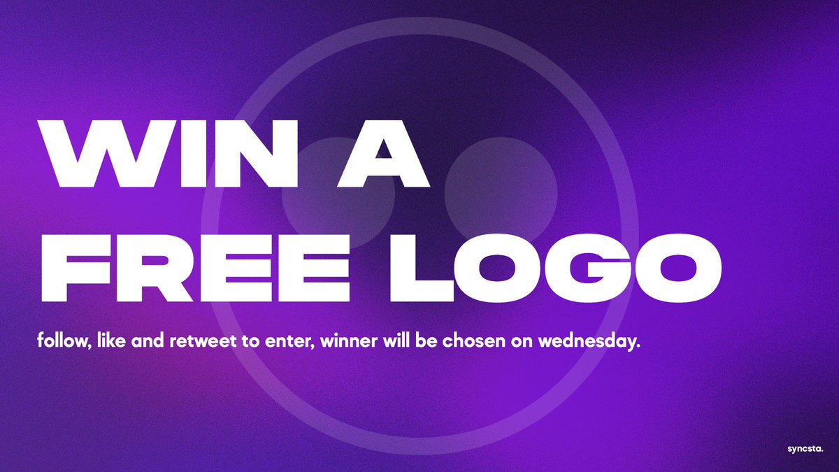 FREE LOGO to be won: Just follow, like and retweet to enter.

I'll choose a winner next wednesday on stream and make it, live.

If you know anyone that needs a new logo, tag them!