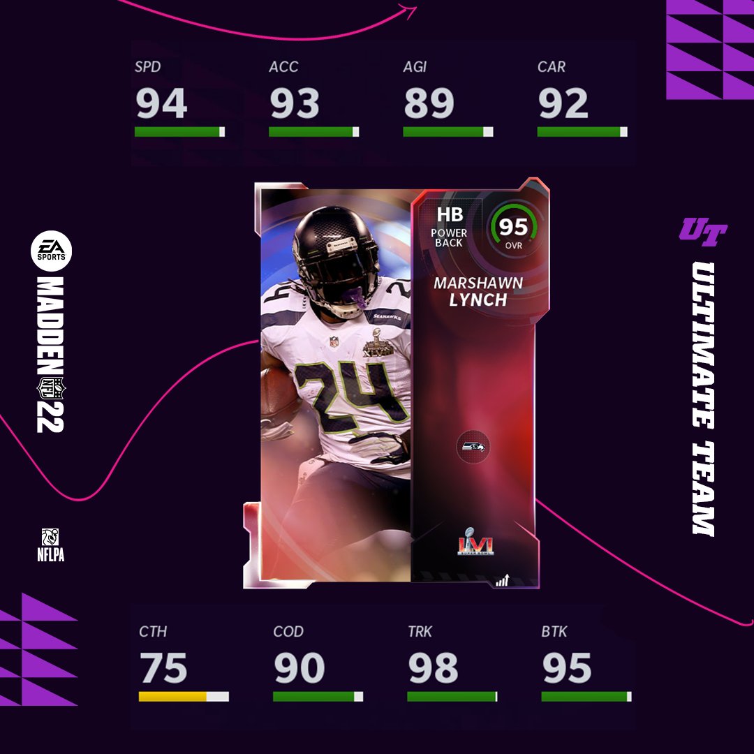 RT &amp; Comment #Madden22 for a chance to win <a href="/MoneyLynch/">Marshawn Lynch</a> + all #SuperBowl Past &amp; Present Champions!