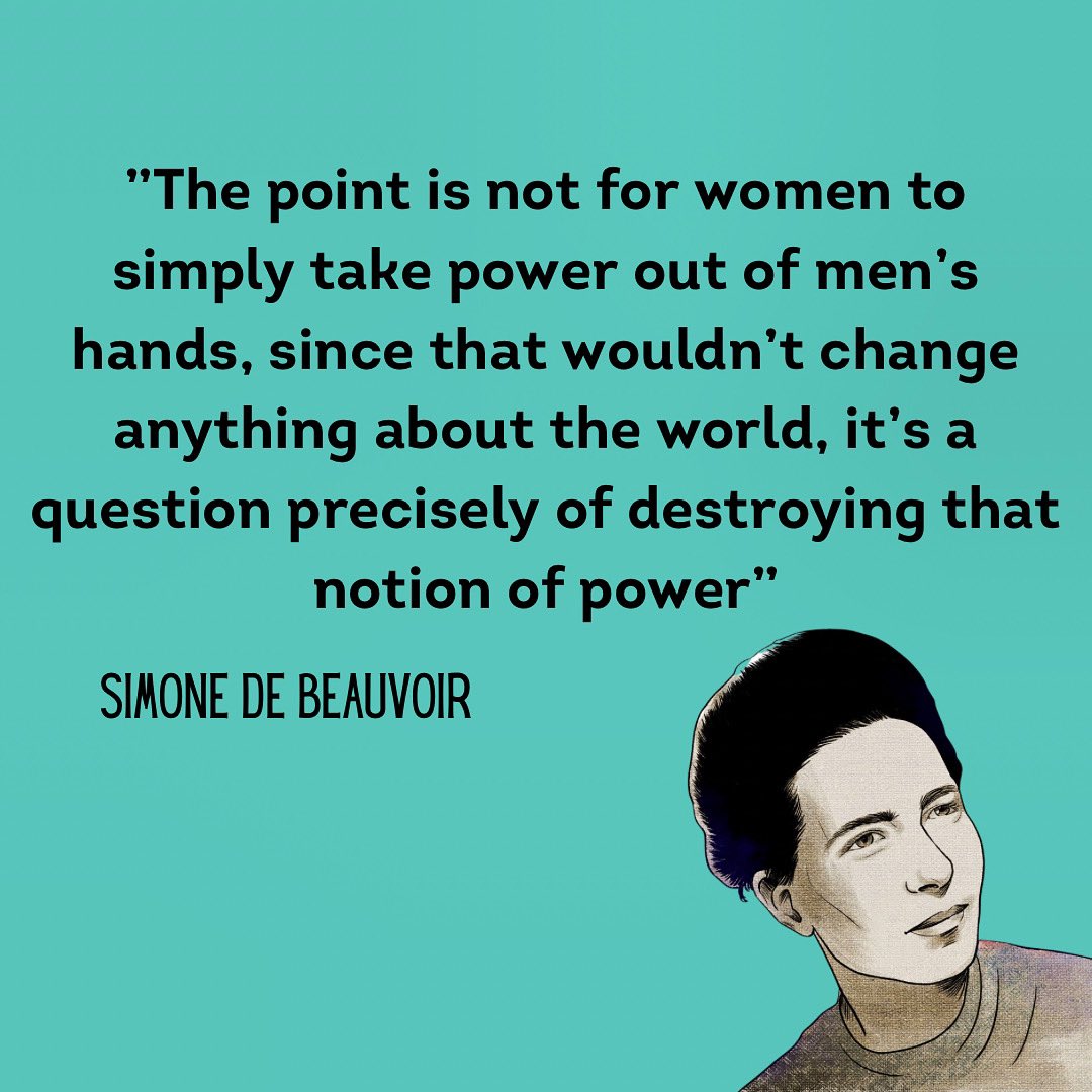 The point of #feminism described by #SimoneDeBeauvoir