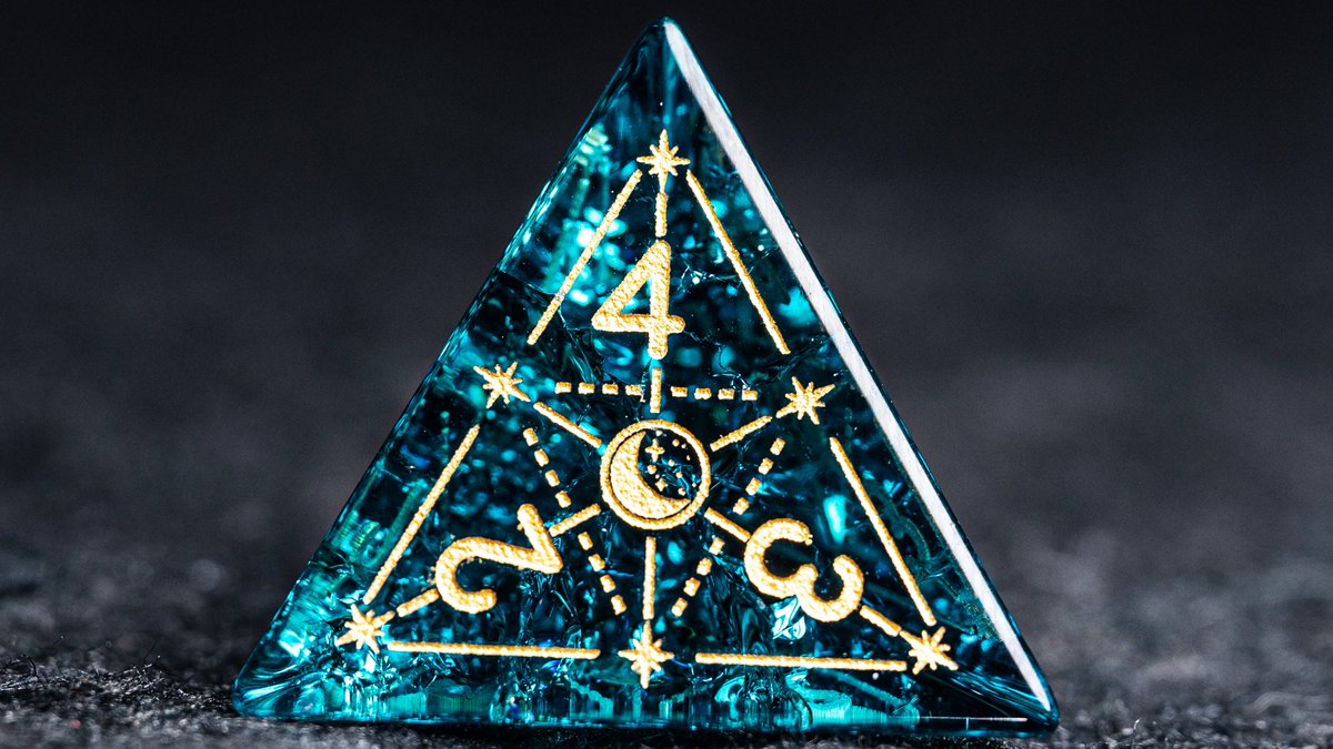 urwizards's tweet photo. Ocean Blue blast glass dice set with the astrology style✨✨

#dnd #dice #ttrpg #dungeonsanddragons https://t.co/S8iuuNpXpR
