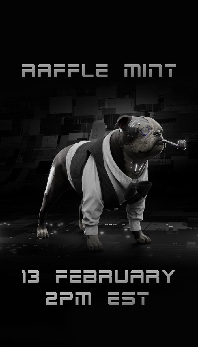 Cyborg86nft's tweet photo. 🔥 J-2 ! YESTERDAY WE FILLED THE AMA WITH OVER 2000 PEOPLE! 

IT'S WONDERFUL, EVERYBODY WANTS A CYDOG86 !

CHECK OUT THIS ONE : THE GENTLEMAN DOG 😍

🚀BE READY ON FEBRUARY 13TH. WE HAVE A LIMITED SUPPLY !

CLICK HEREAFTER TO SIGN UP FOR THE RAFFLE !
https://t.co/iWmvKHqsN5

#nft https://t.co/JUiZ1MP9SJ