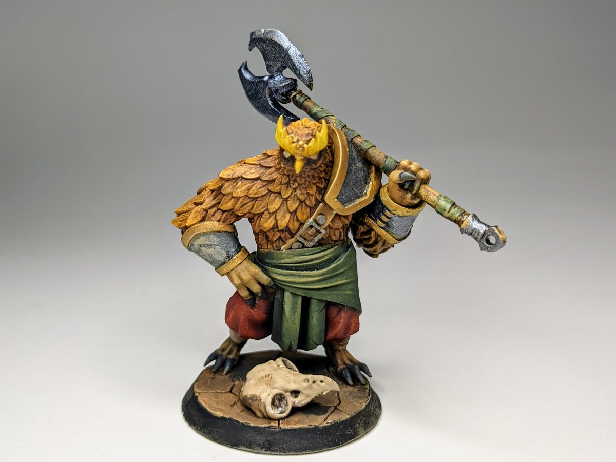 broken_anvil's tweet photo. #FanFeatureFriday We love this Owlfolk Barbarian by @GrimkorLP on Twitter! This is painted with oils. You can find tons of miniature painting tutorials over on their YouTube channel https://t.co/Fwc3Y1mdsz. Check it out! #BAMfam #BAMlife #BAMfamily #BAMily https://t.co/fDKSv3wlfI