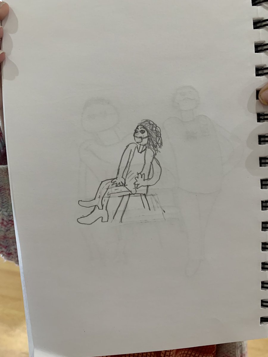Modeling gig this morning for HGES sketch club. The kids did amazing! <a href="/HGESpecialists/">HGES Specialists</a>