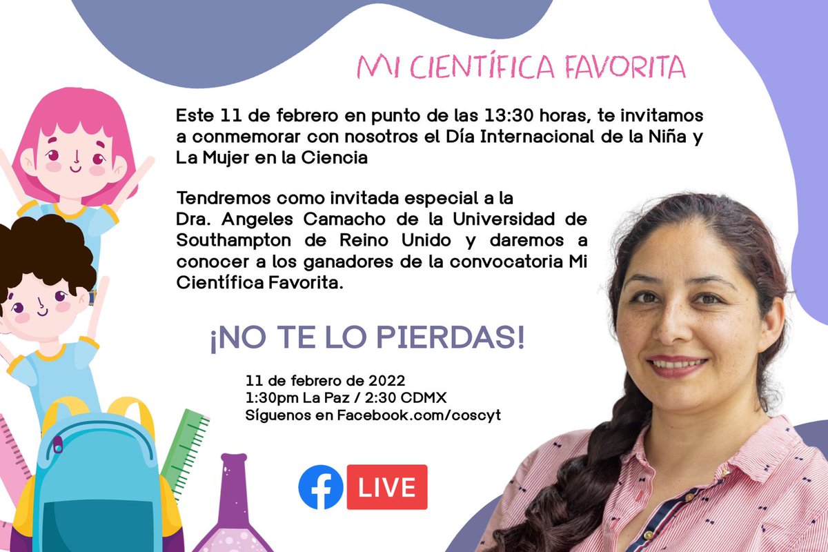 AngelesLCR's tweet photo. I cannot wait to meet my "favourite scientist" 
Gracias a @coscyt por esta hermosa oportunidad de conocer y trabajar con los futuros cientificos de mi pais #WomenInSTEM #WomenScienceDay #IDWGS2022 https://t.co/RtuFXgntfl