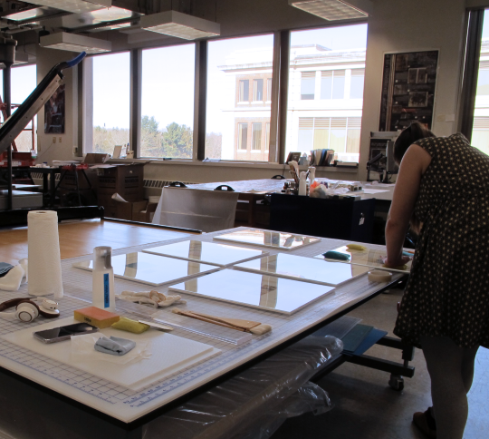 NEDCCInfo's tweet photo. #FunFactFriday: Archival tape is chemically stable, meaning it does not degrade over time. NEDCC Lead Preparator Annajean Hamel uses it to create microclimate enclosures that protect traveling works. #preventativeconservation #travelingexhibitions #arthandling #archivalenclosures https://t.co/LqzFd9n0EM