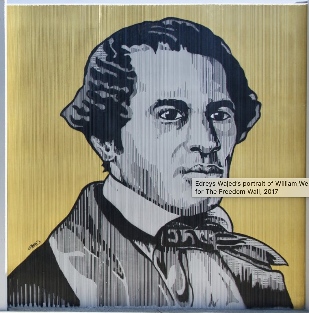 William Wells Brown (b 1814 - d 1884)

Edreys Wajed’s portrait of William Wells Brown for The Freedom Wall, 2017. Photograph by Tom Loonan.

Read More: ow.ly/B5Au50HRMhy

#BlackHistory
#BecauseofThem
#MorethanJustFebruary
#BlackHistoryMonth