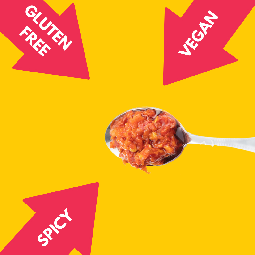 ✔️Gluten Free ⠀⠀
✔️Vegan⠀
✔️Spicy &amp; flavourful ⠀
⠀⠀
African grown scotch bonnet chilli and onion, blended with garlic, organic tomatoes, parsley, bay leaves and lemon, for a chilli paste packed full of flavour. 
#neemfood #vegan #spcy