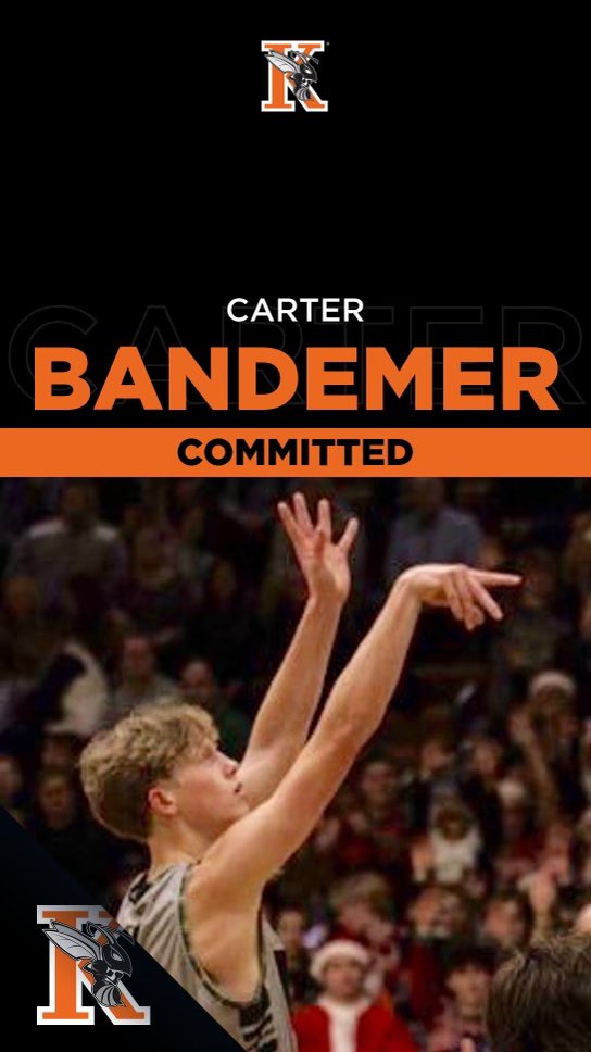 BandemerCarter's tweet photo. I’m very excited to announce that I will be continuing my academic and athletic career at Kalamazoo College! Thank you @CoachGiard and @bneal1019 for this amazing opportunity! Let’s get to work! #GoHornets 🧡🖤

@Howellbball @kzoombb @TheDZoneBBall https://t.co/wkctehpKhr