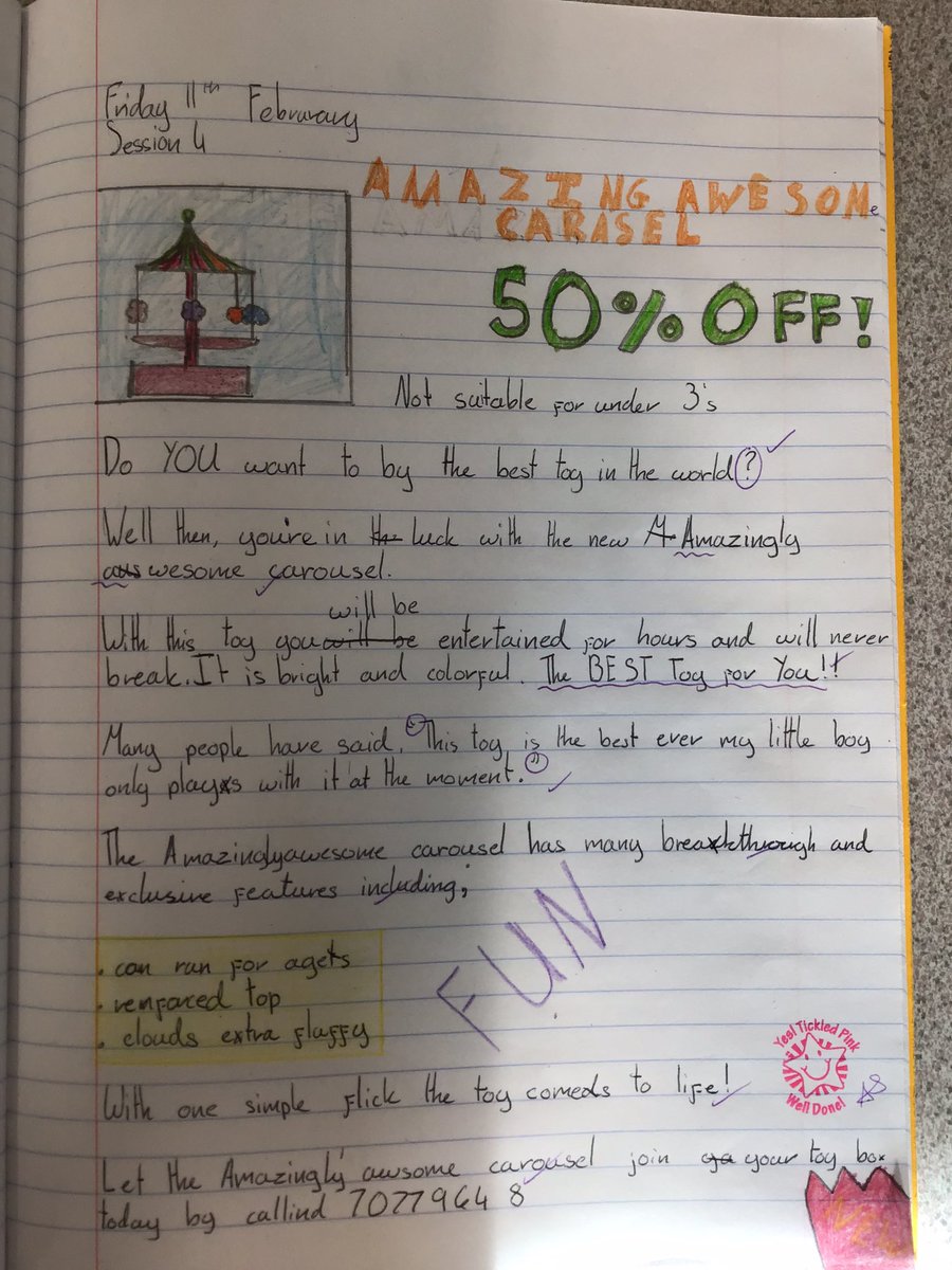 Y6SPCEDS's tweet photo. Unsure what to spend your money on this week? Can we sway you to purchase a carousel? #writingtopersuade @SPCEDS @DHTSPCEDS @AHTSPCEDS https://t.co/llU52HHB8n