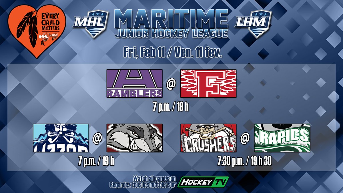 THEMHL's tweet photo. On tap tonight:

@AmherstRamblers at @FRedWingsHockey, 7 p.m.

@BlizzardEdston at @MTimberWolves, 7 p.m.

@weekscrushers at @GFRapidshockey, 7:30 p.m.

Catch the action on @MyHockeyTV https://t.co/egcgsBhe0y