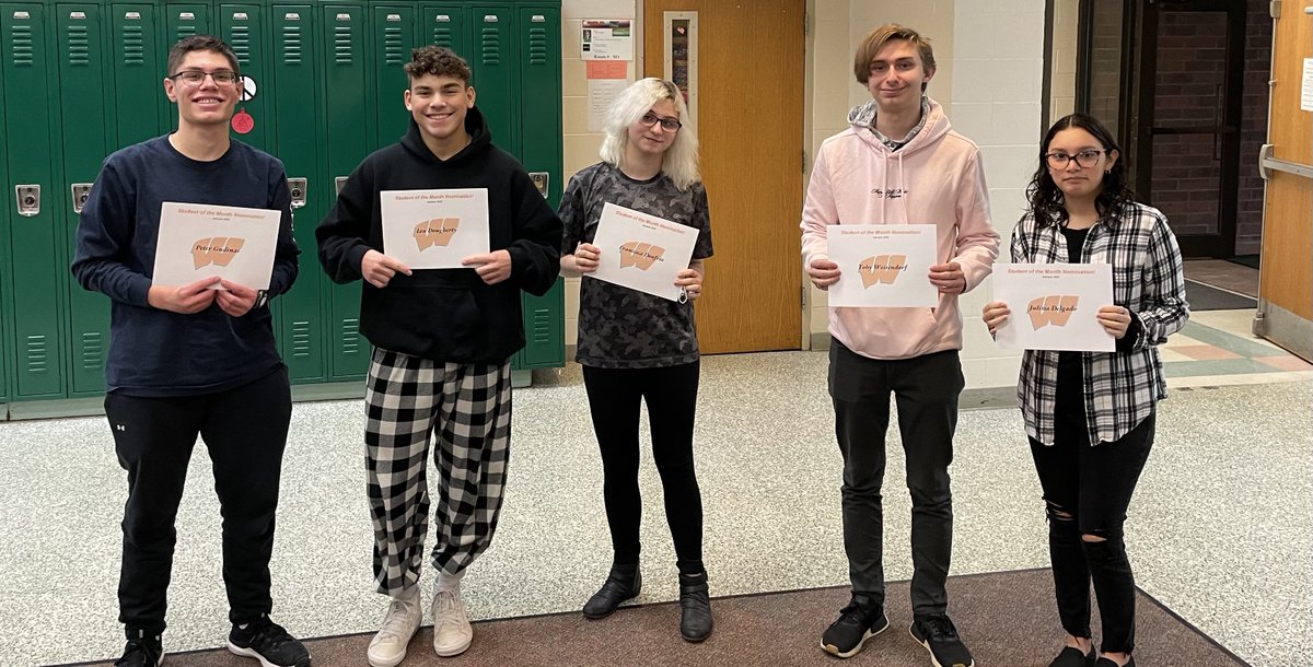 Congratulations WHS Students of the Month!

Peter Gudinas
Ian Dougherty
Francesca Donfrio
Toby Weitendorf
Julissa Delgado