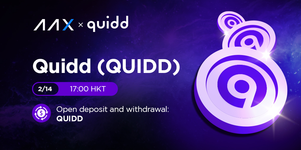 QUIDDToken's tweet photo. $QUIDD is now live on @AAXExchange! Exciting things are here and more to come! #hodl #squidd #exchange 

Open for deposits and withdrawals now! https://t.co/eM3VpdUoQA https://t.co/CGXGx0mrQy