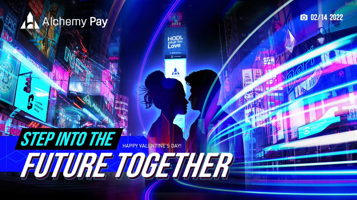 Will You Be Our Valentine? 😍  
New York, London, Tokyo, Paris Billboard Competition 2022 💙 #alchemypayvalentines

🎁Prize Pool of 140222 $ACH 
🎁19 #alchemypay Limited Edition NFTs

To apply: alchemypay.medium.com/will-you-be-ou…