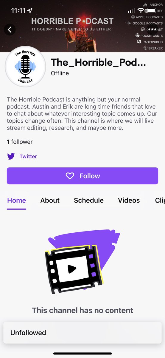 The Horrible Podcast tweet media