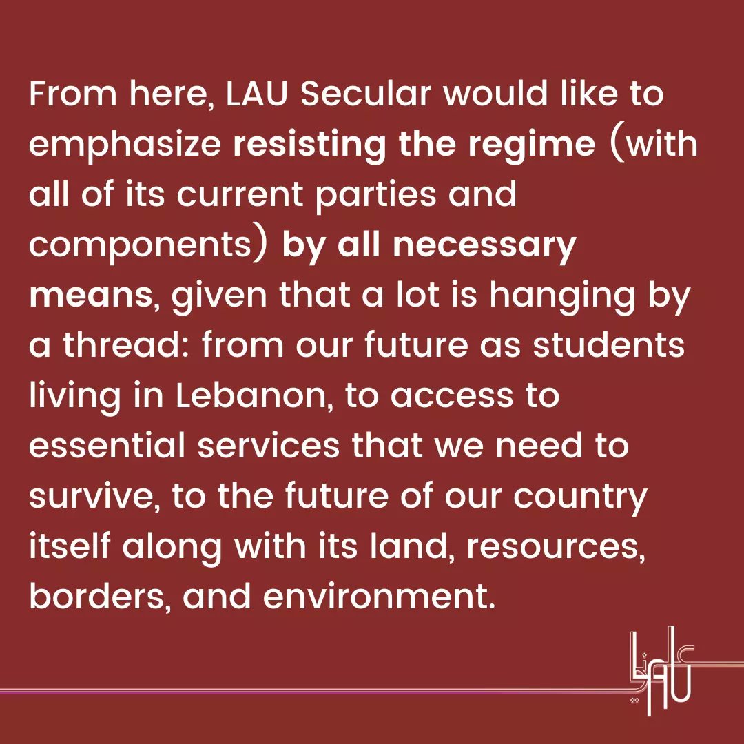 Lau_secular's tweet photo. Statement on Mikati's speech.
بيان عن خطاب ميقاتي. https://t.co/q24NzV4FpB