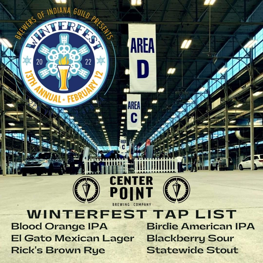 centerpointbrew's tweet image. Tomorrow is @DrinkIndiana 13th Annual Winterfest &amp;amp; we're excited to pour these 6 brews &amp;amp; maybe some special others! Don't miss the biggest beer festival in Indiana with over 80 beer vendors. Head to indianawinterfest.com now for tickets!

#indywinterfest #winterfest #drinkIN