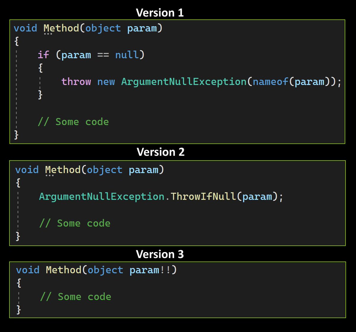okyrylchuk's tweet image. There is a new hot topic in .NET!!

What&apos;s your favorite version of code? 😏

I like v3 😬
