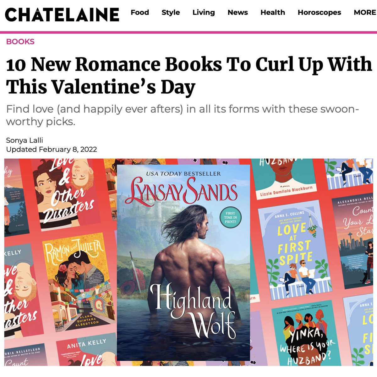 Have some great news… Highland Wolf was picked by Chatelaine as one of their top 10 Valentine’s Day romance picks! ❤️

Link to the article… chatelaine.com/living/books/n…

#HighlandWolf #Chatelaine #ValentinesDayRomance
