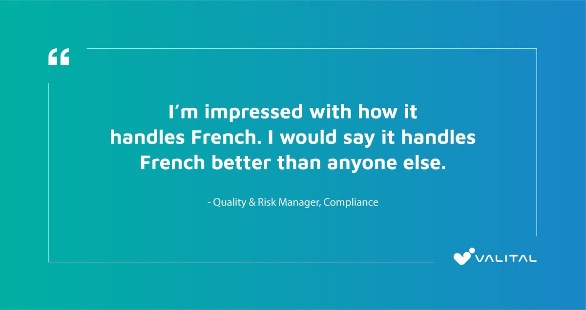 Valitalhq's tweet photo. Valital trains its AI in both English and French. No automated translation tool is used. The result? Our users receive relevant information only.

Verify, then trust.

#Valital #risk #ai #tech #bilingual #riskmanagement #kyc #NLP https://t.co/asXj8lXOEk
