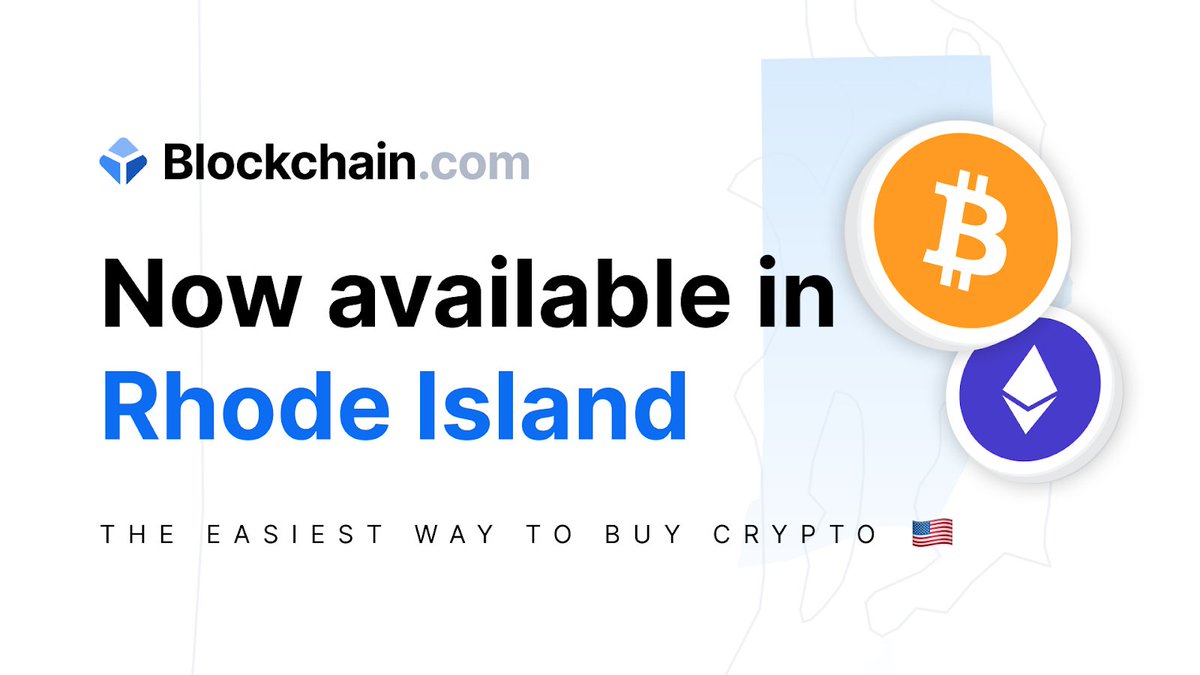 We’re bringing crypto to the Ocean State. 🌊  

Rhode Island residents can now buy, sell, swap, and trade crypto right in the Blockchain.com Exchange + Wallet.

What are you waiting for? Start your crypto journey now: blockchain.com/login.