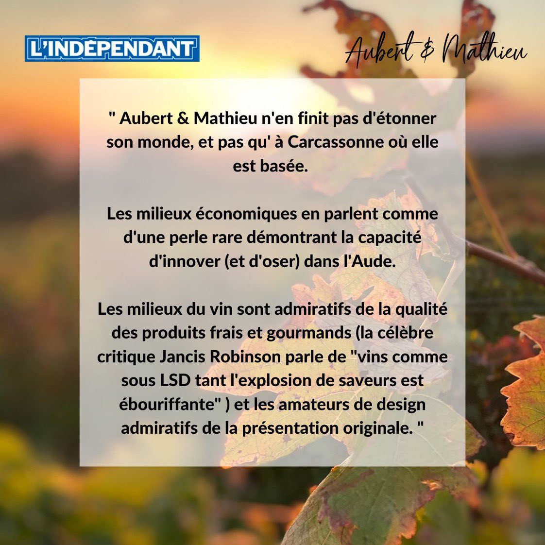 Aubert & Mathieu tweet media