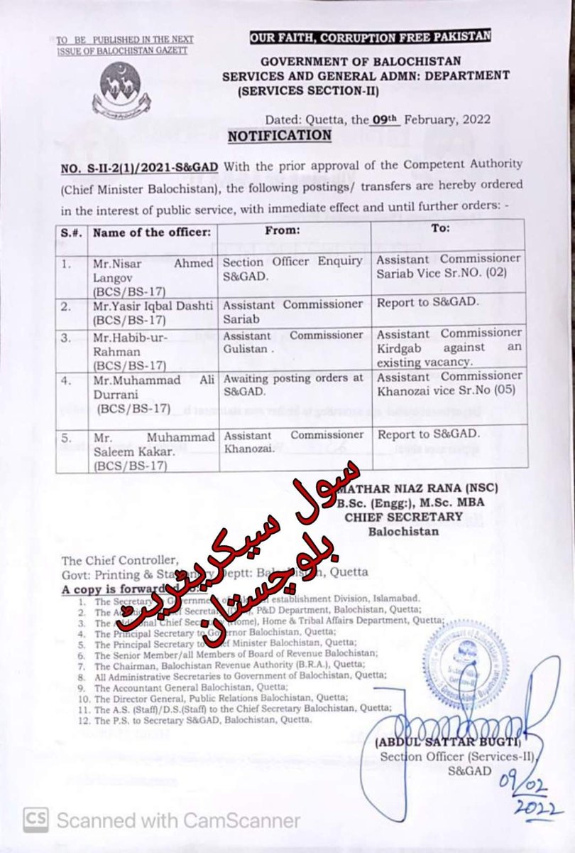 سول سیکریٹریٹ بلوچستان tweet media