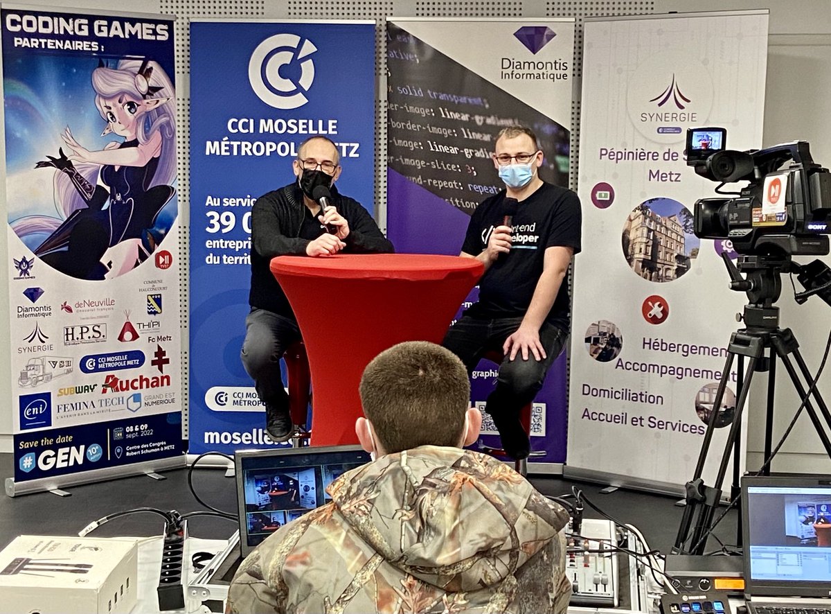 CCI_Moselle's tweet photo. 📍Hackathon Coding Games en partenariat avec ⁦@SynergieSquare⁩, pépinière de start ups à #Metz est lancé. Thème : ça pousse ! Bonne chance aux équipes participantes, à distance ou sur place CCI, Espace Moselle Entreprises. C’est parti pour 48h🍀 #jeuvideo #codage #startup https://t.co/7HRUHrrR5e