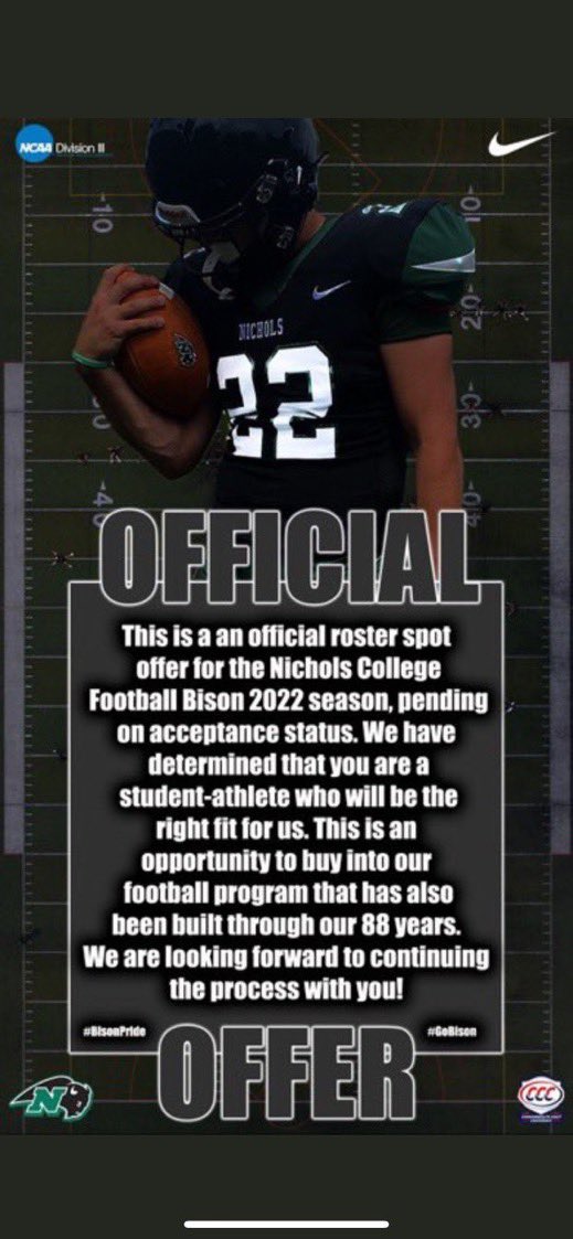 j0mouri's tweet photo. #AGTG After a great conversation with @olmsted_dale I’m blessed to be offered by Nichols College @CoachHowieD @CoachFezzy @RecruitGeorgia @GoCampbellFBGA @_coachmack_ https://t.co/AwrRC2bifT