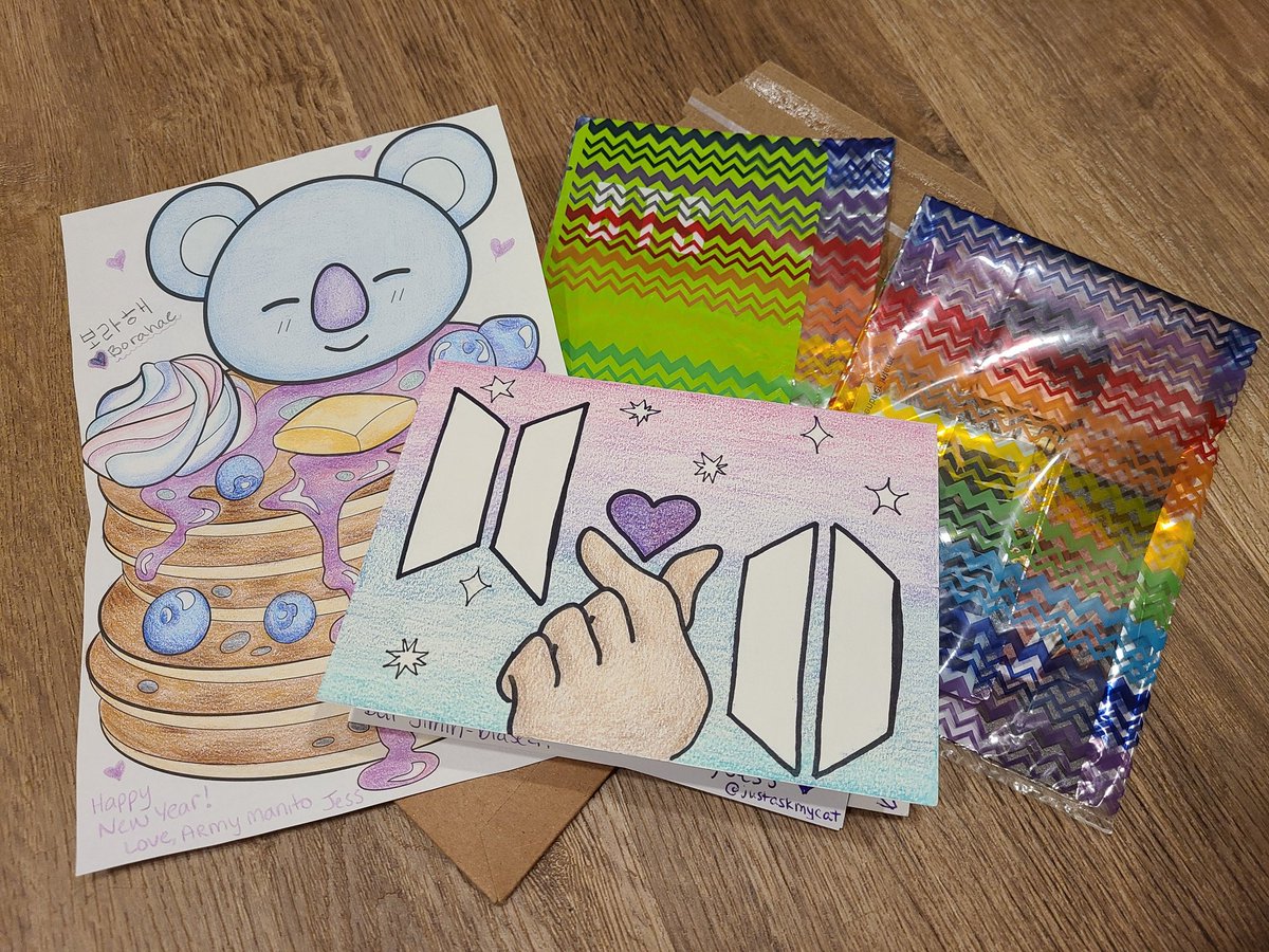 D_nn_C's tweet photo. I just recieved the sweetest Manito Letter ever ๐ Thank you Jess @Justaskmycat ๐๐๐ This brought a huge smile to my face ๐ I hope you have a wonderful 2022 and that you get to go to many more @BTS_twt concerts my Winter Angel! #ARMYAngels @armymedunion https://t.co/59m0pdk6c9