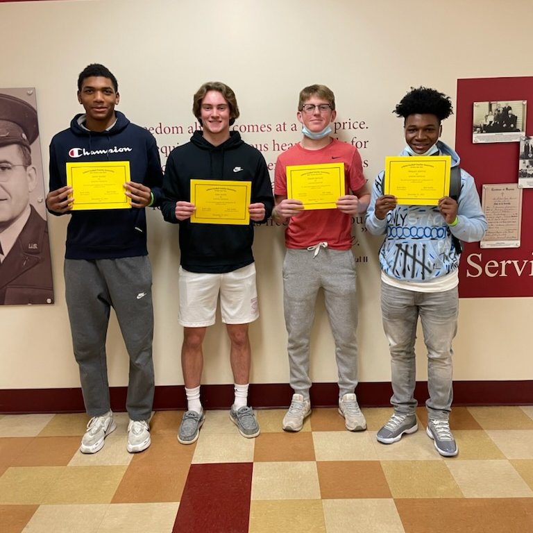 ScecinaNow's tweet photo. Congratulations to our All-State football players, Tamir Woods, Luke Soultz, Mason Beriault, and Dequan Stennis. Great Job! #AllStateFootball #SMHS https://t.co/EhrbGg8bVy