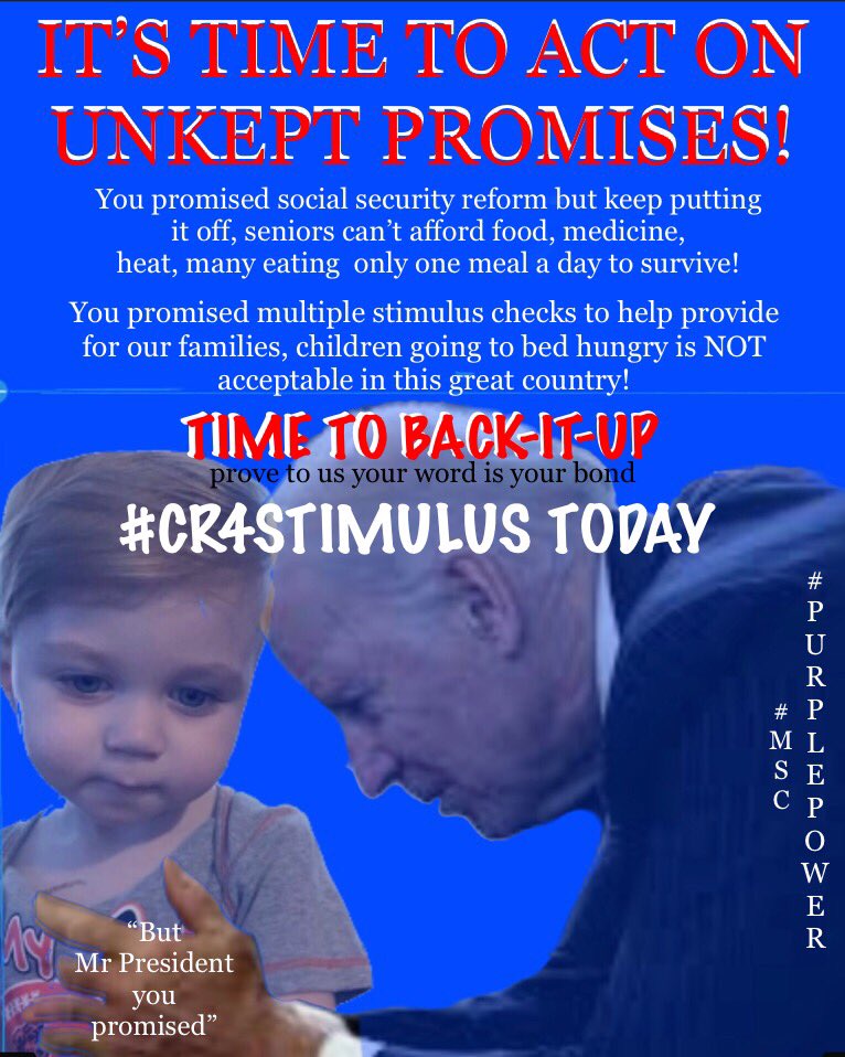 auntbarb73's tweet photo. #PURPLEPOWER #KamalaHarris #Republicans #JoeManchin #JoeBiden #progressive This administration played the American people for fools, the entire campaign they made promises they never intended to keep! SHAME ON YOU Joe Biden, we trusted you, now fix it #MSC or #CR4STIMULUS TODAY! https://t.co/pPoMmLrEJN