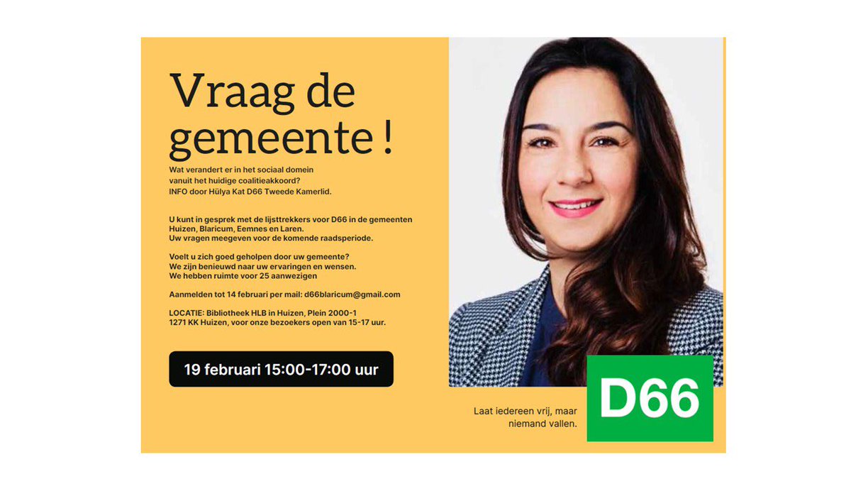 D66 Laren NH (@d66larennh) on Twitter photo 