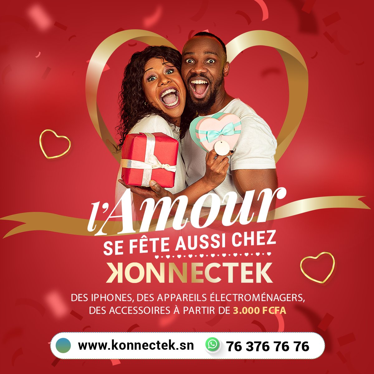 konnectek_sn's tweet photo. ❤ La Saint-Valentin se fête en grande pompe chez Konnectek avec des produits quel que soit votre budget. 

Cliquez https://t.co/XQYQDRdzh7 pour découvrir les offres. https://t.co/OZ0qXqjZcE