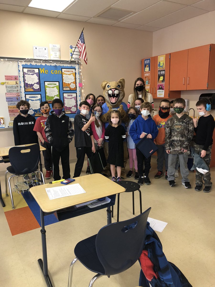 Such a great morning with a special visit from the <a href="/CoebournES/">Coebourn Elementary</a> cougar!!