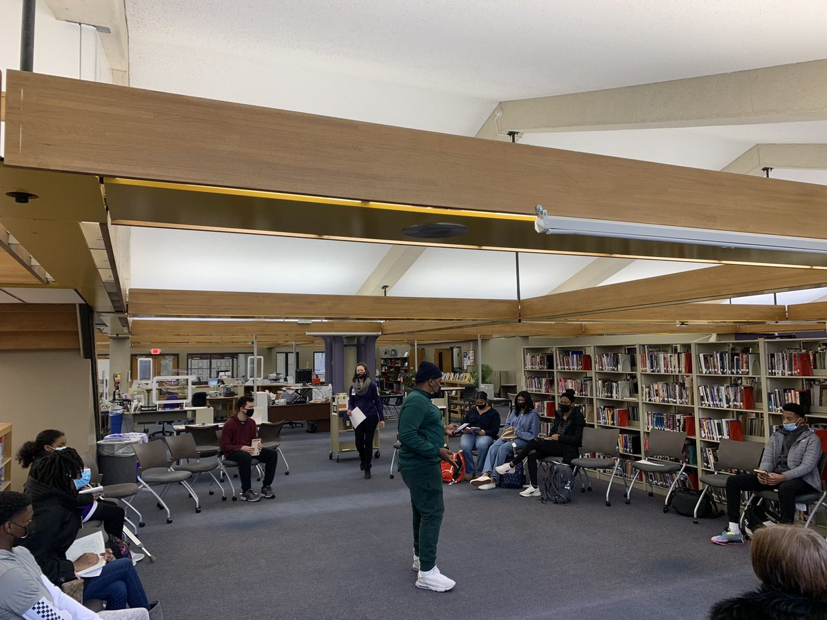 African American Read-In at North High to celebrate African American writers! <a href="/PNVikings/">PNHBasketball</a>