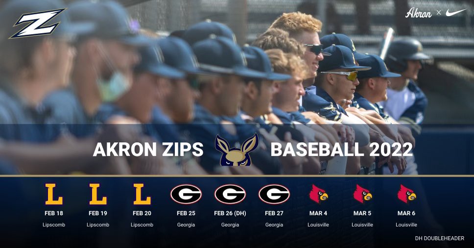 ZipsBB's tweet photo. Zips-

Take a look at where we open up our 2022 schedule prior to the start of @MACSports play. Exciting and competitive pre-conference slate! https://t.co/fsF4r3sJgi