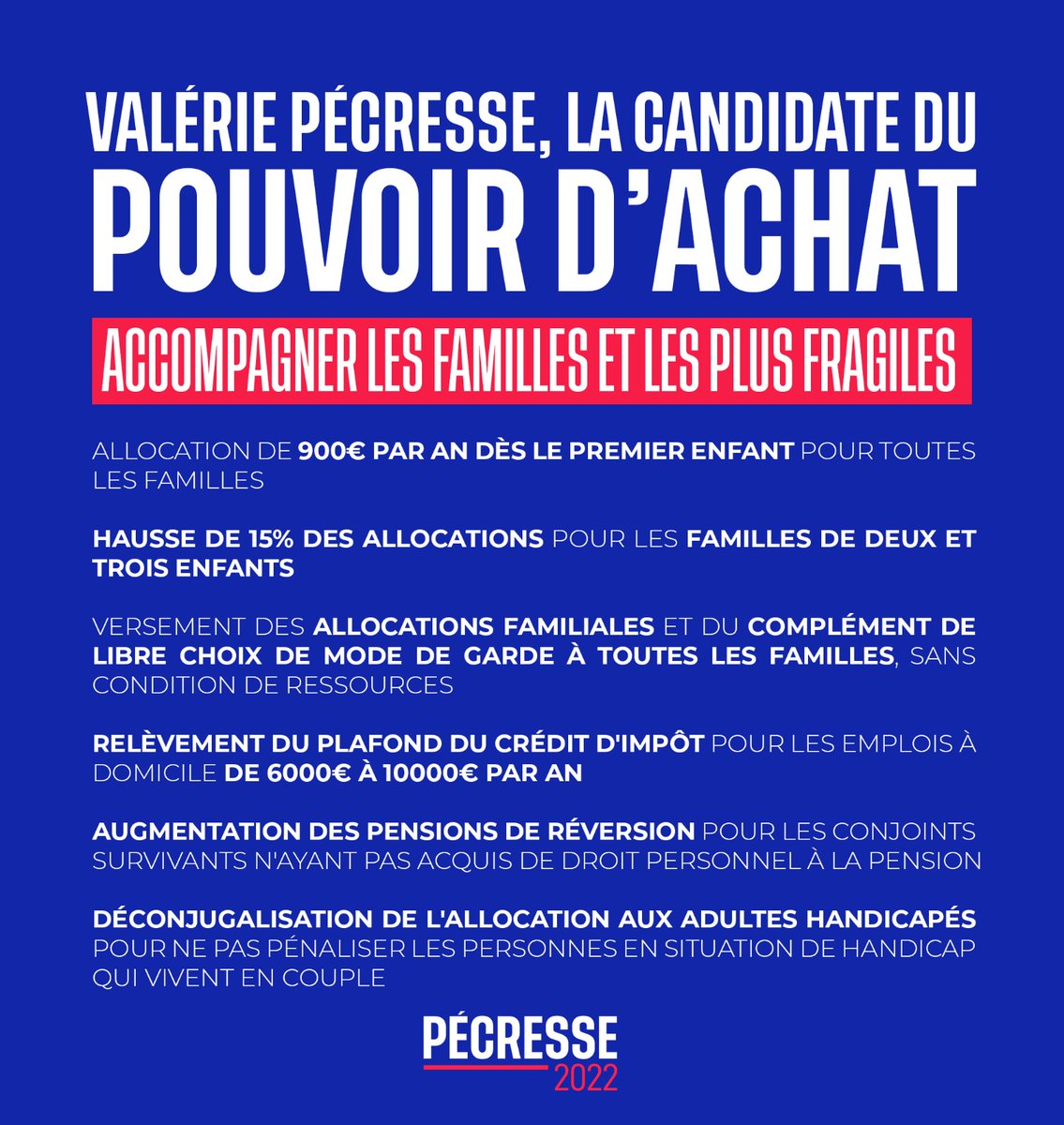 vpecresse's tweet photo. Hausse des salaires nets, défiscalisation des heures supplémentaires, conversion des RTT en salaires, baisse de la facture énergétique... Je serai la présidente du travail et du pouvoir d'achat !

📌 Mes propositions le pouvoir d'achat ⤵️ https://t.co/7RhuCzJ1lv #Pécresse2022 https://t.co/XZHTr5NfR8
