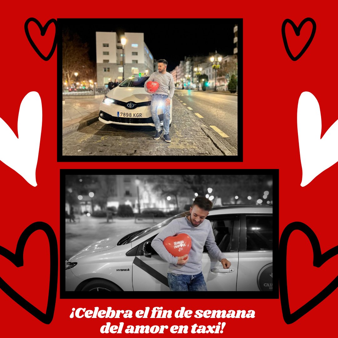 Este fin de semana Granada está más romántica que nunca y ese romanticismo se nos ha contagiado. ❤️
¿Qué día lo celebras tú?
Sea el que sea, muévete en taxi. ¡Queremos ser parte de vuestra historia de amor!

☎️ 958280000 o 🤳 APP <a href="/pidetaxies/">Pidetaxi_es</a> 

#Granadaenamora