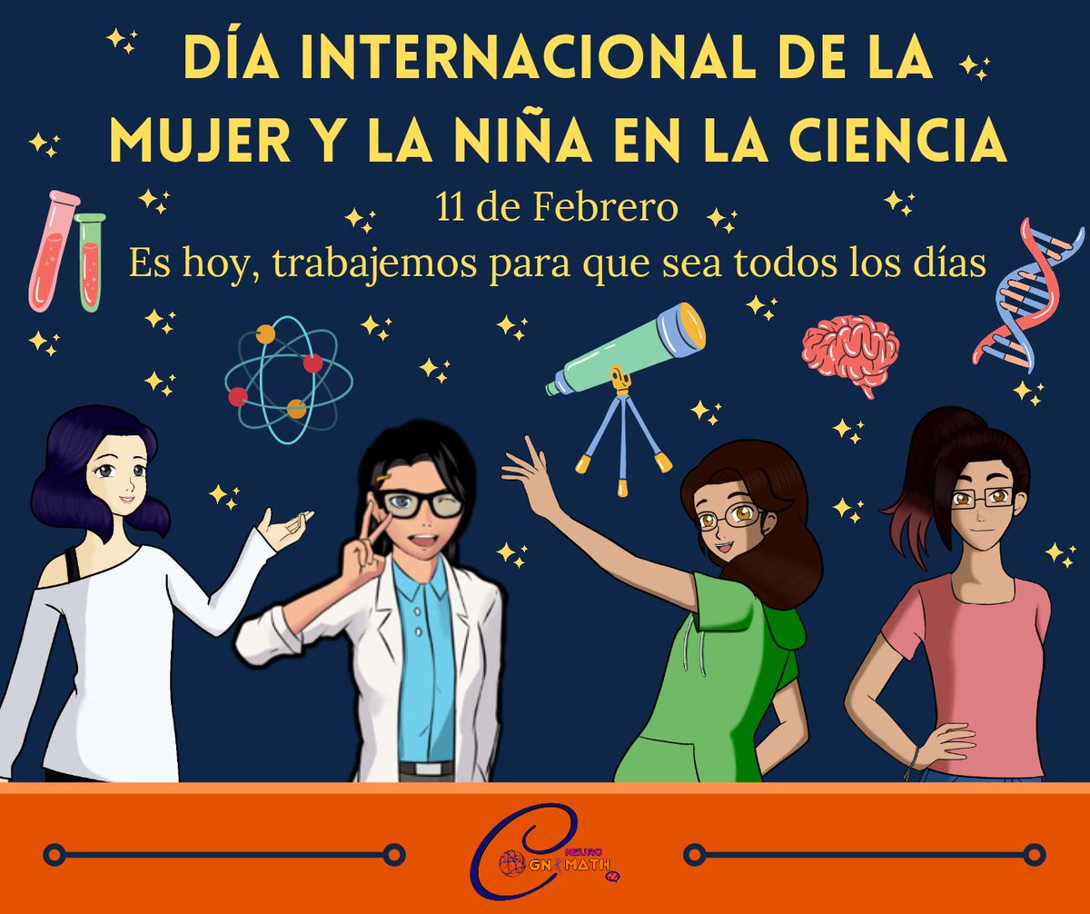 cognimathlab's tweet photo. Día internacional de la mujer y la niña en la ciencia; es hoy, que sea siempre, que sea todos los días. Equidad e inclusión, más oportunidades, más apoyo, más visibilidad. 
Reconocimiento y felicitaciones a todas las mujeres y niñas en la ciencia. https://t.co/NT7JP5F6vW