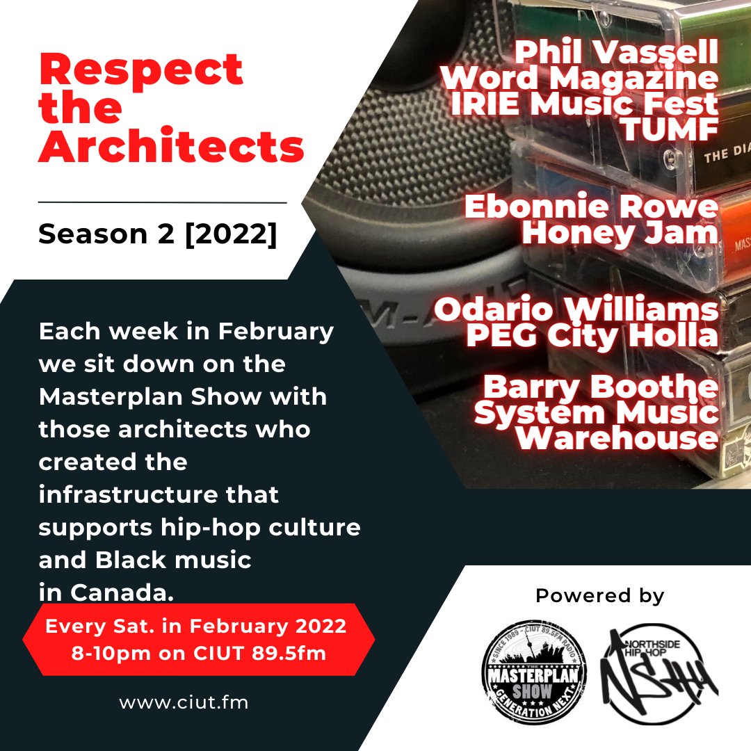 NSHH Archive (@nshharchive) on Twitter photo reppin' w/ <a href="/MASTERPLANSHOW/">The Master Plan Show</a> for our #Respectthearchitects series for #BHM #BHM2022 tune into ciut.fm Feb 12 as we sit down Ebonnie Rowe of <a href="/TheHoneyJam/">Honey Jam Canada</a> reppin' w/ <a href="/MASTERPLANSHOW/">The Master Plan Show</a> for our #Respectthearchitects series for #BHM #BHM2022 tune into ciut.fm Feb 12 as we sit down Ebonnie Rowe of <a href="/TheHoneyJam/">Honey Jam Canada</a>