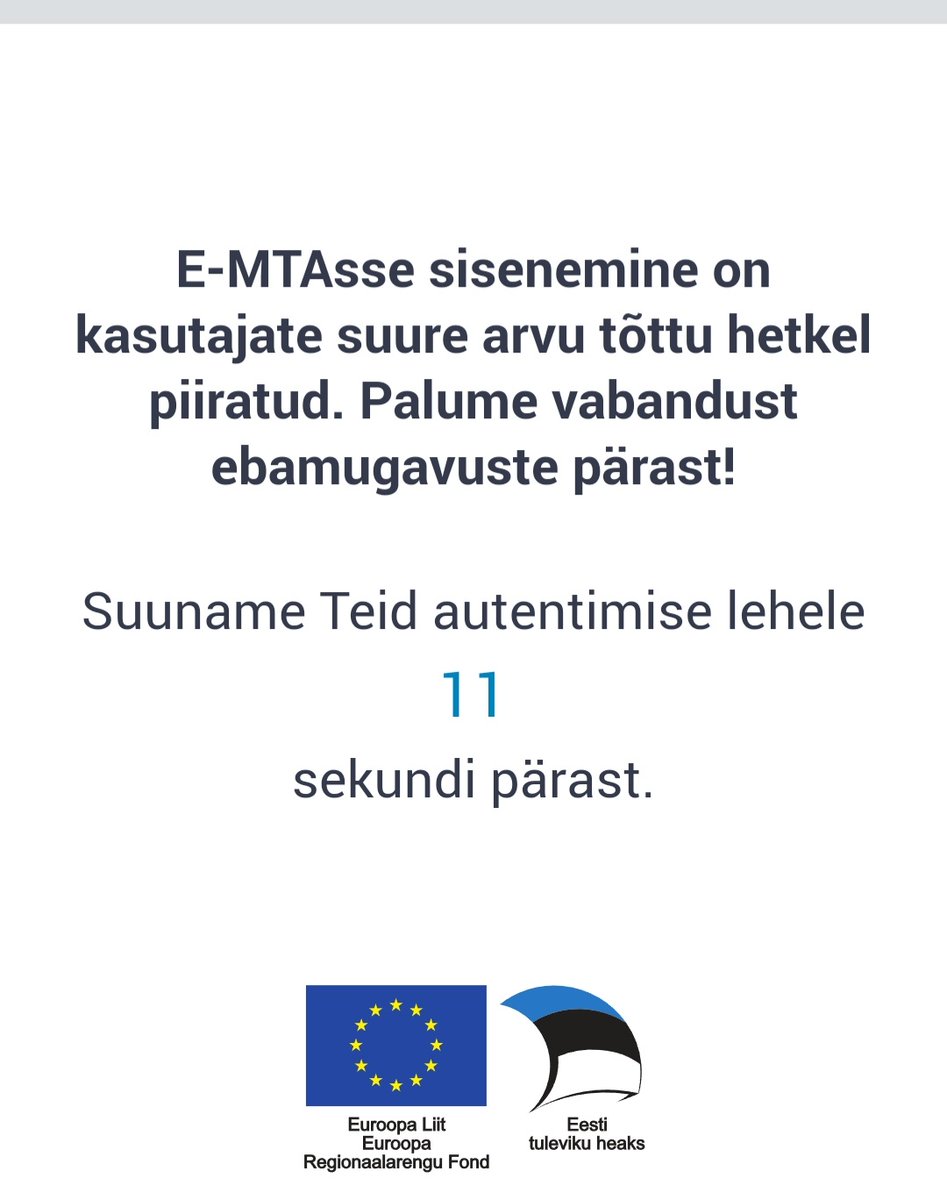 tarmoseliste's tweet photo. Eesti meistrivõistlused maksuametisse sisse logimises on alanud! https://t.co/cRrthyiUrg