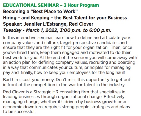 Register for the Educational Seminar - A 3- Hour Program conta.cc/34BSHK0