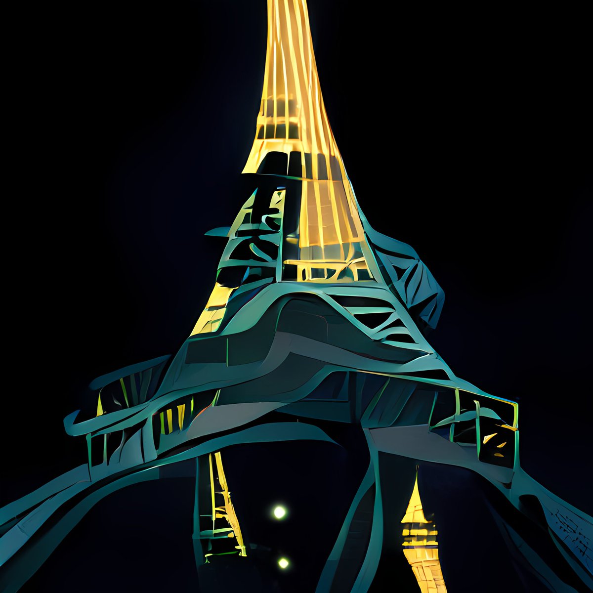 deviantcrowd's tweet photo. Futuristic Eiffel Tower at night, 1 of 3
#nft #nftart #nftartist #morpheople https://t.co/FhNoYctUXz