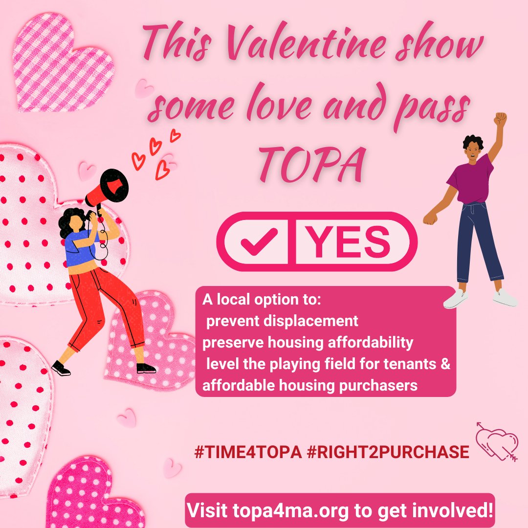 masscdcs's tweet photo. TOPA would help renters stay in their homes and stop displacement! We urge the Joint Committee on Housing to advance TOPA! #Right2Purchase #TimeforTOPA #mapoli
@SenJohnFKeenan @RepArciero @senjehlen @BarrettSenate @Sen_Chandler @SenJoanLovely @PatrickMOConnor @NikaElugardo https://t.co/iq5UCVZo2k